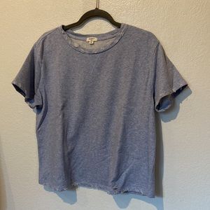 Dylan Short Sleeve Distressed Sweatshirt